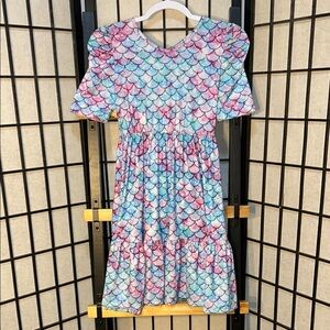 🦋Blue and Pink Ruffled Tiered Casual Sundress 5/25$